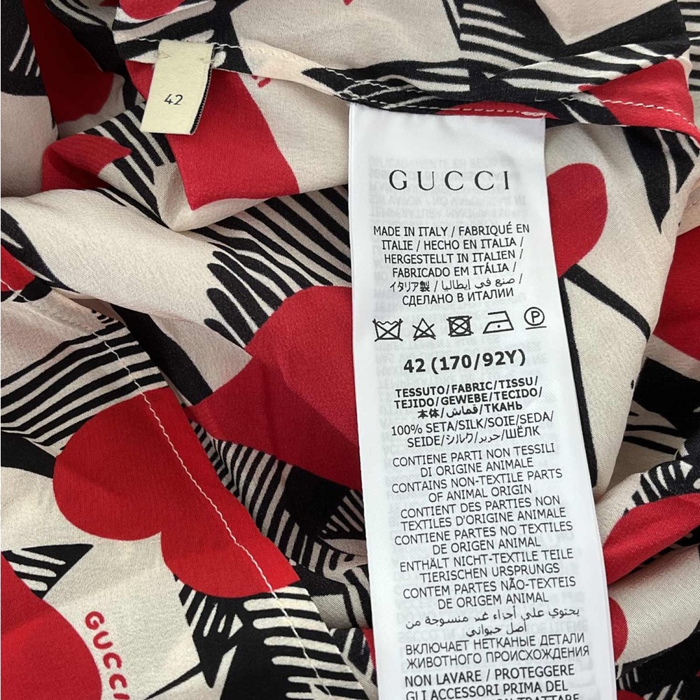 Gucci Ruffled printed silk blouse - Picture 6 of 12